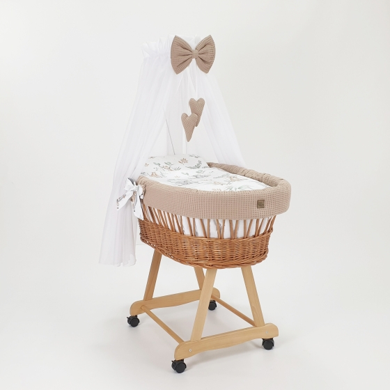 Babykorg med klädsel i Beige