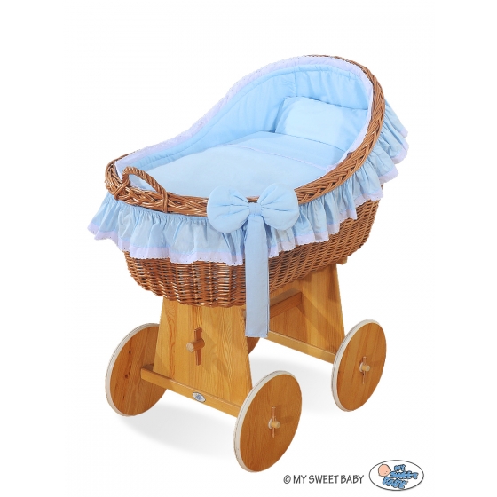 Babykorg Moseskorg Carina blå