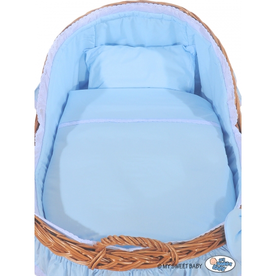 Babykorg Moseskorg Carina blå