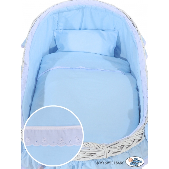 Babykorg Moseskorg Carina blå