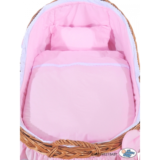 Babykorg Moseskorg Carina rosa