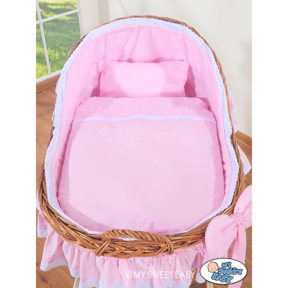 Babykorg Moseskorg Carina rosa