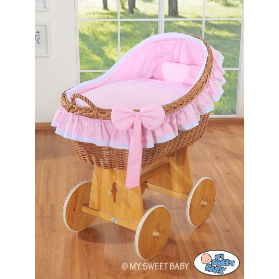 Babykorg Moseskorg Carina rosa
