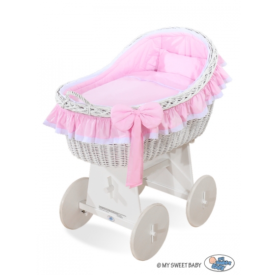 Babykorg Moseskorg Carina rosa