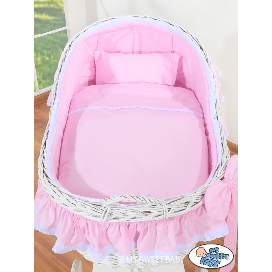 Babykorg Moseskorg Carina rosa