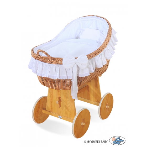 Babykorg Moseskorg Carina vit