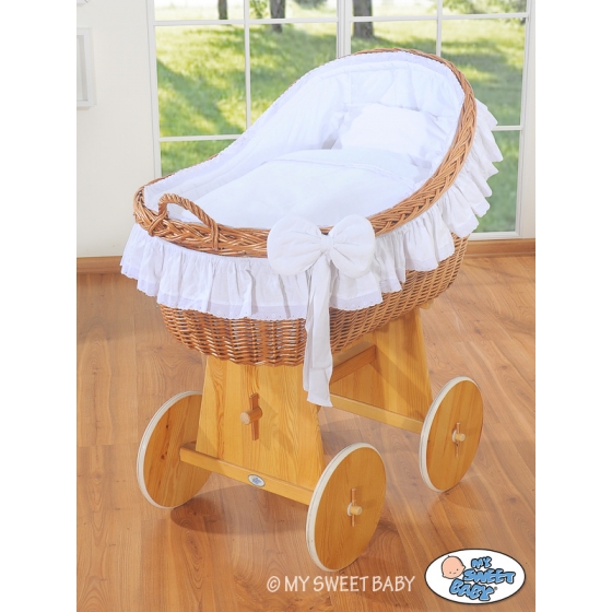 Babykorg Moseskorg Carina vit