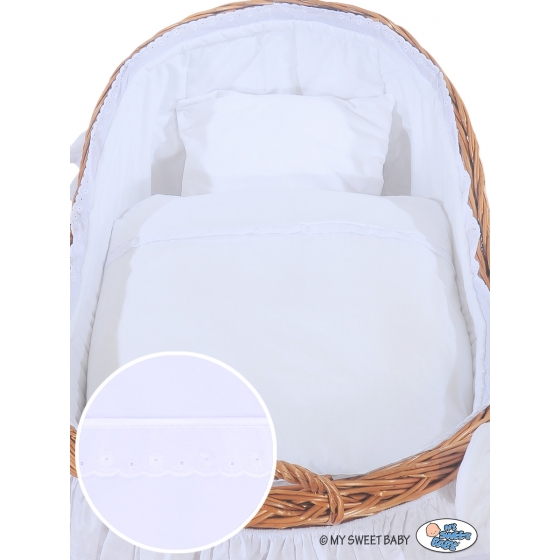 Babykorg Moseskorg Carina vit