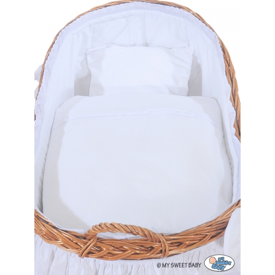 Babykorg Moseskorg Carina vit