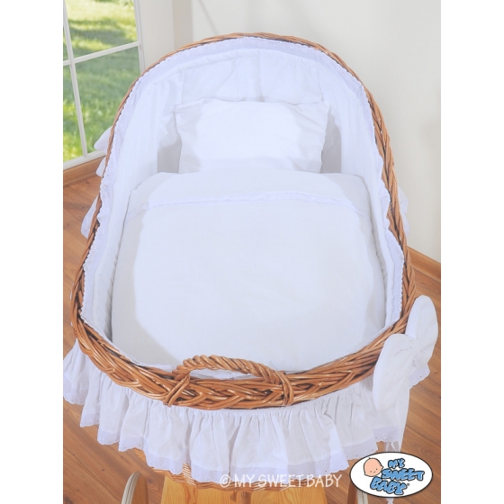 Babykorg Moseskorg Carina vit