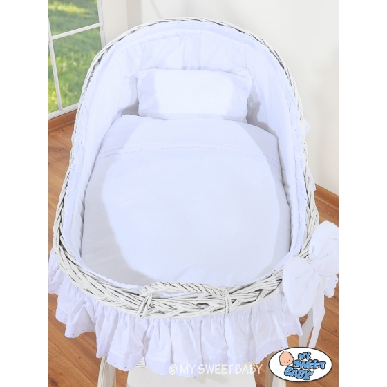 Babykorg Moseskorg Carina vit