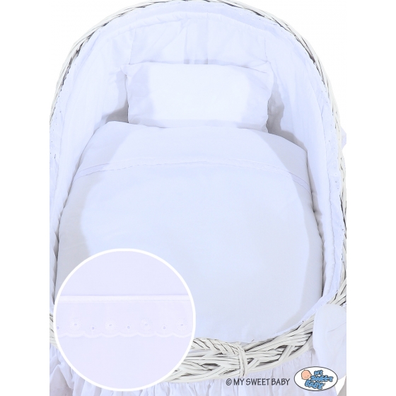Babykorg Moseskorg Carina vit