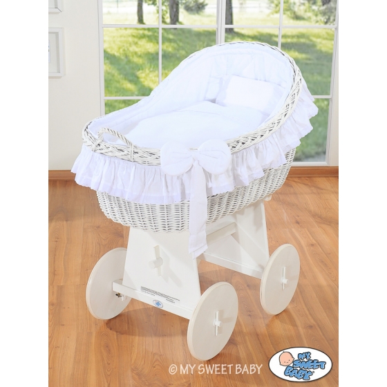 Babykorg Moseskorg Carina vit