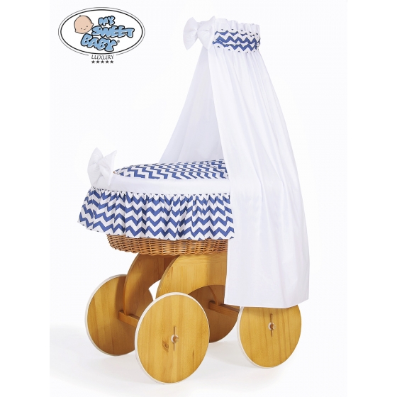 Babykorg Vagga med hjul och uppsättning textil Hannah no 50202-903*
