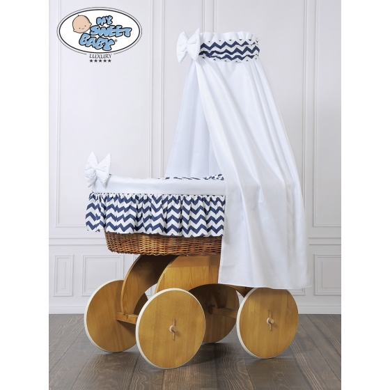 Babykorg Vagga med hjul och uppsättning textil Hannah no 50202-903*