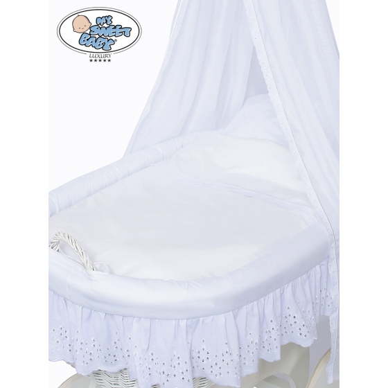 Babykorg Vit Rotting med Bäddset Sophia no 70202-912