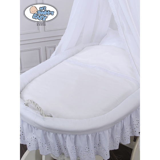 Babykorg Vit Rotting med Bäddset Sophia no 70202-912
