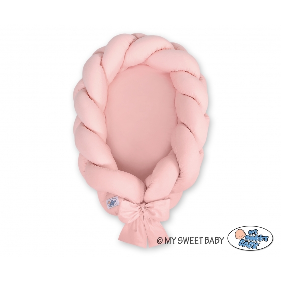 Babynest Fläta 2 in 1 - pastel rosa