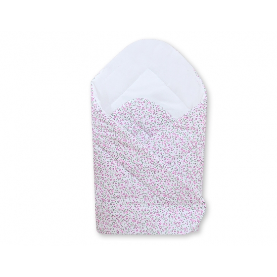 Babytäcke- hjärtan små rosa blommor
