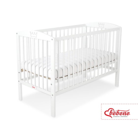 Babysäng 120x60cm med krona no. 5006-07- vit