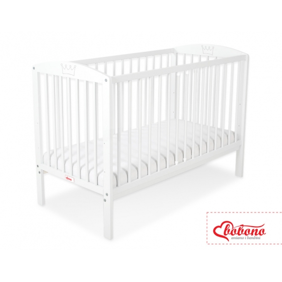 Babysäng 120x60cm med krona no. 5006-07- vit