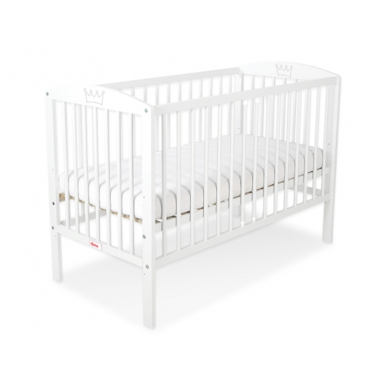 Babysäng 120x60cm med krona no. 5006-07- vit