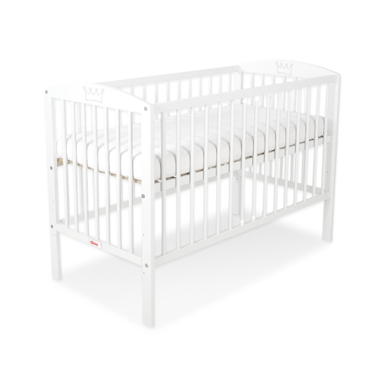 Babysäng 120x60cm med krona no. 5006-07- vit