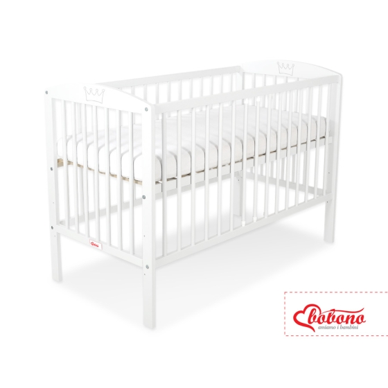 Babysäng 120x60cm med krona no. 5006-07- vit