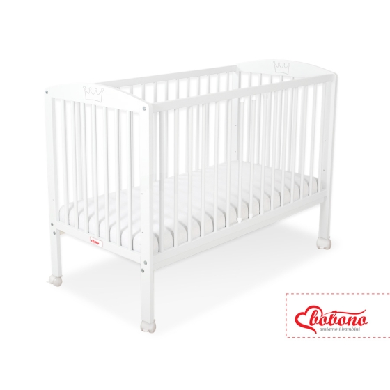 Babysäng 120x60cm med krona no. 5006-07- vit