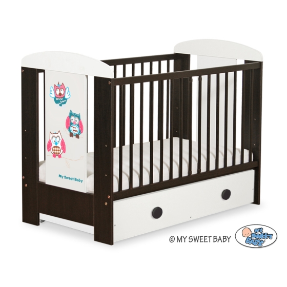 Babysäng 120x60cm Uglor med lådor MAXI