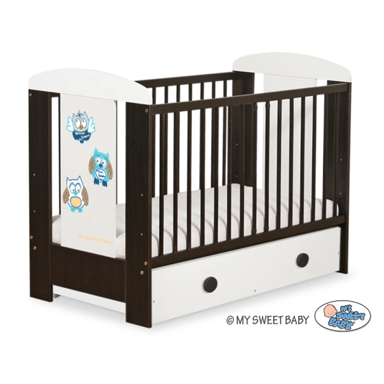 Babysäng 120x60cm Uglor med lådor MAXI