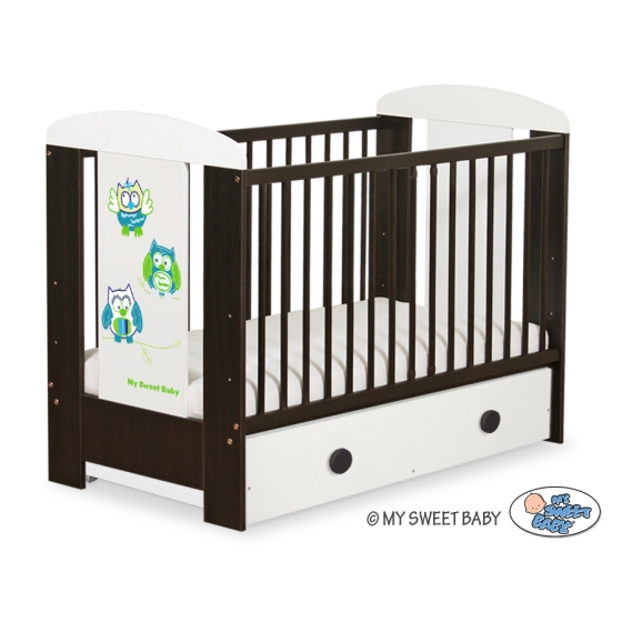 Babysäng 120x60cm Uglor med lådor MAXI
