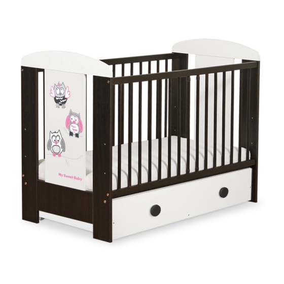 Babysäng 120x60cm Uglor med lådor MAXI