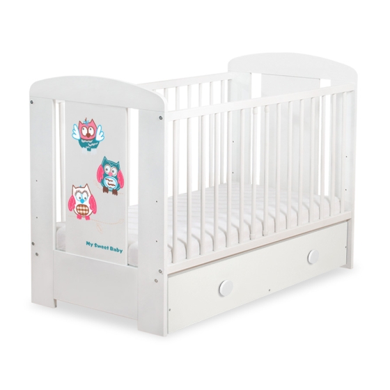 Babysäng 120x60cm Uglor med lådor MAXI