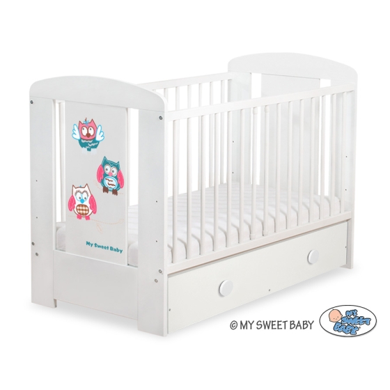 Babysäng 120x60cm Uglor med lådor MAXI
