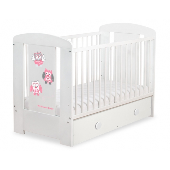 Babysäng 120x60cm Uglor med lådor MAXI