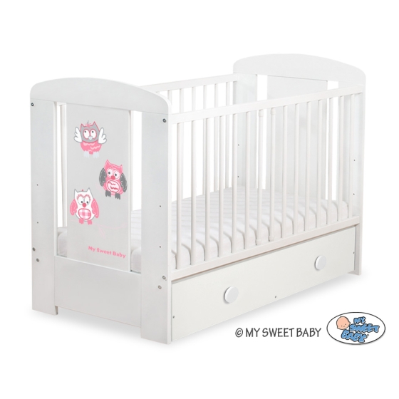 Babysäng 120x60cm Uglor med lådor MAXI