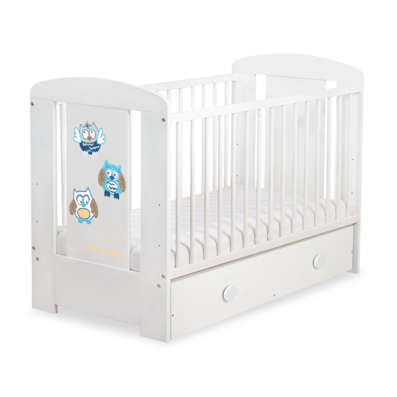 Babysäng 120x60cm Uglor med lådor MAXI