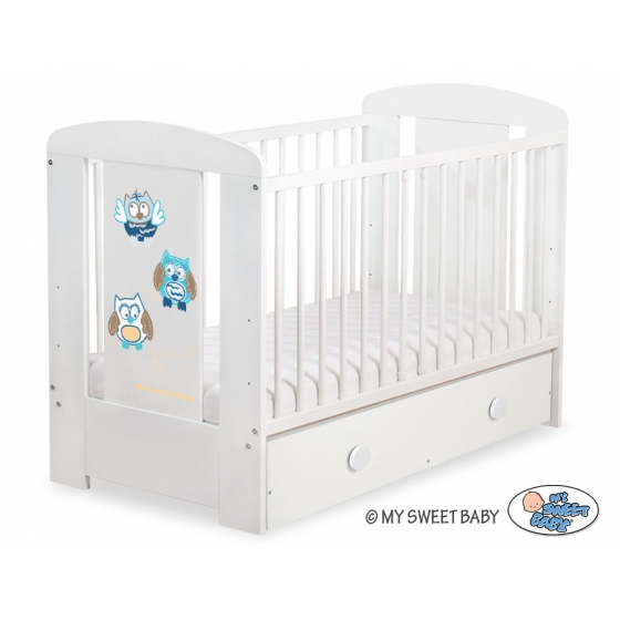 Babysäng 120x60cm Uglor med lådor MAXI