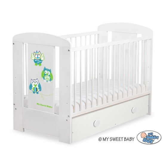 Babysäng 120x60cm Uglor med lådor MAXI