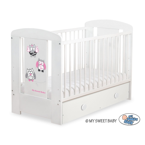 Babysäng 120x60cm Uglor med lådor MAXI