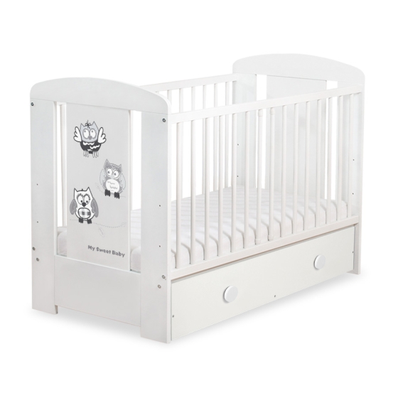Babysäng 120x60cm Uglor med lådor MAXI