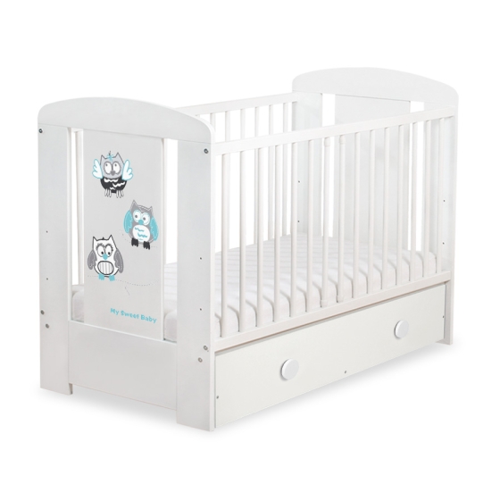 Babysäng 120x60cm Uglor med lådor MAXI