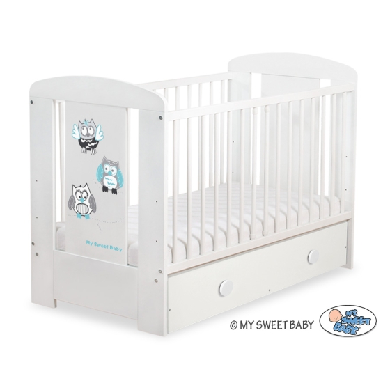 Babysäng 120x60cm Uglor med lådor MAXI