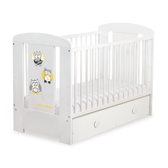 Babysäng 120x60cm Uglor med lådor MAXI
