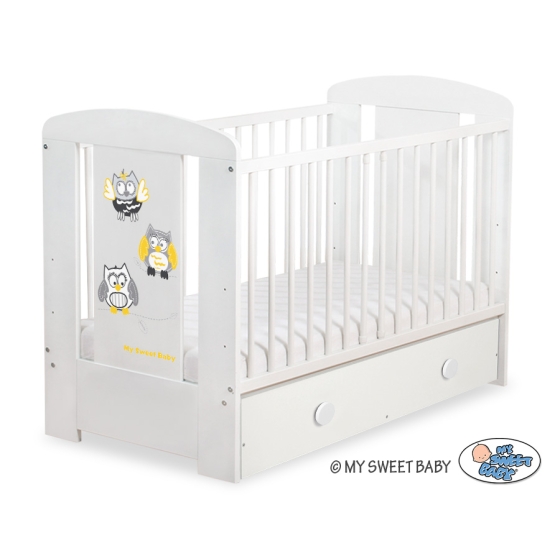 Babysäng 120x60cm Uglor med lådor MAXI