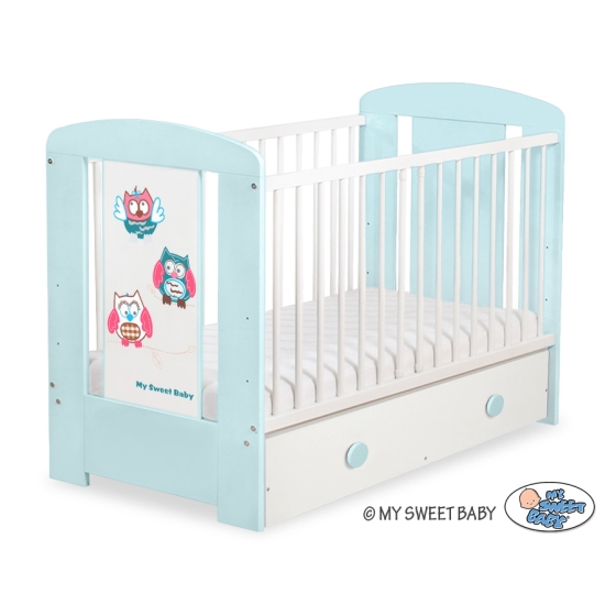 Babysäng 120x60cm Uglor med lådor MAXI