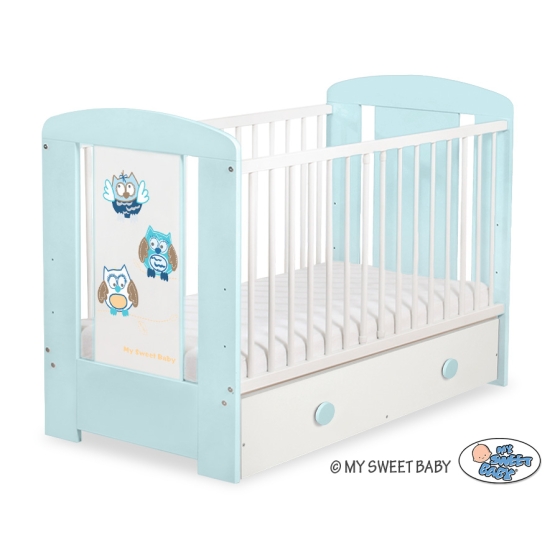 Babysäng 120x60cm Uglor med lådor MAXI