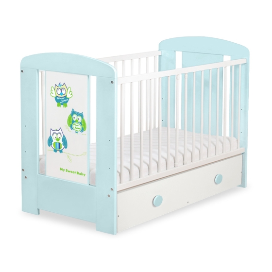 Babysäng 120x60cm Uglor med lådor MAXI