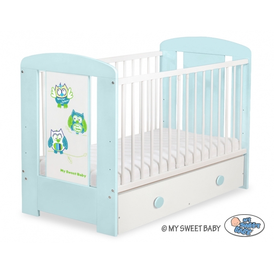 Babysäng 120x60cm Uglor med lådor MAXI